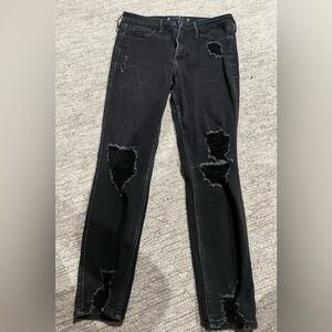 Hollister )high rise crop super skinny) jeans